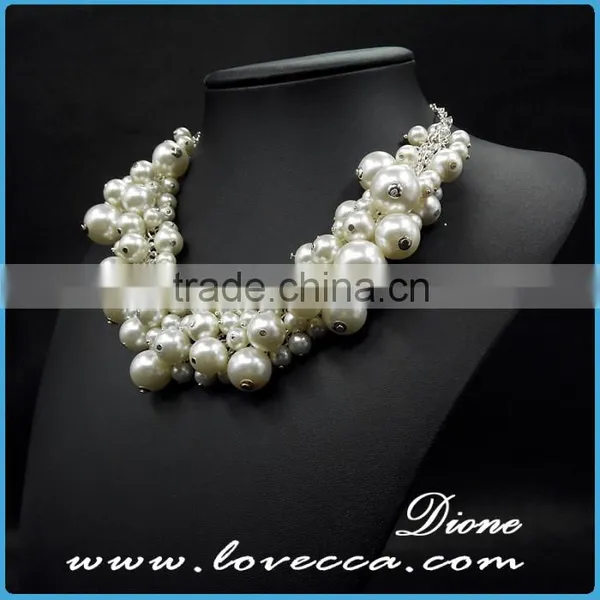 New Wholesale Jewelry Necklace Exaggerate Bohemian Bib Collar Pearl Necklace Chain photo-3