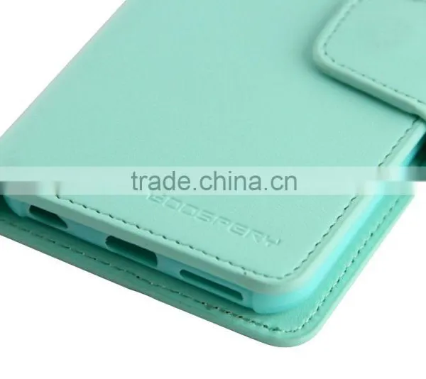 Mercury Goospery Sonata Diary Wallet Cover Case PU Leather Flip Protective Cases for Samsung Galaxy S6 Mobile Phone photo-4