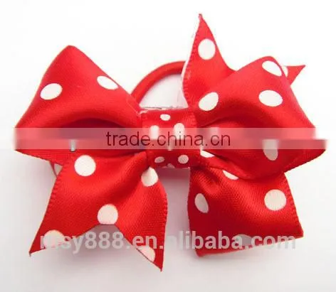Hair Wraps Polyester Ribbon Bows Fabric Pull Bows photo-4