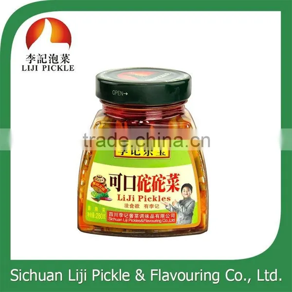 Flavored and Delicious Hand Made Pickles for Dish With Spicy Oil