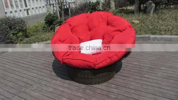 Modern Rattan Swivel Sofa Chair Round Cushion Cover photo-3