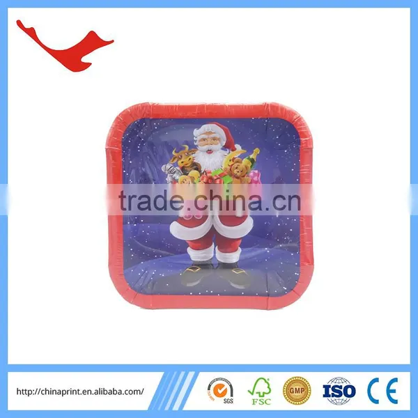 006 FDA Standard Printed Disposable Tableware for Christmas Party photo-2