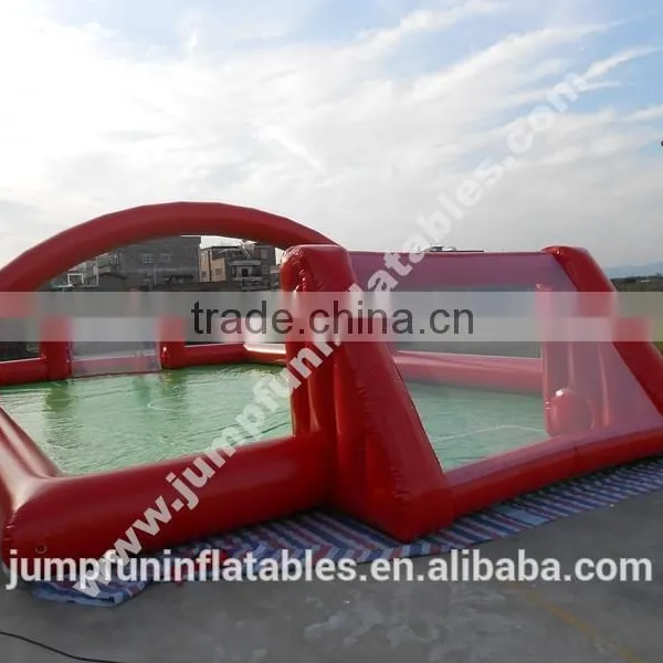 Splendid Human Soap Football Field/commercial Inflatable Soccer Pitch/Water Football Field Custom-made photo-5