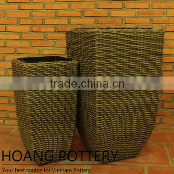 Garden Rattan Flower Planter Outdoor and Indoor photo-2