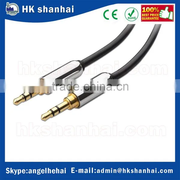 Wholesale Low Price High Performance 3.5mm Jack AUX Male to Male Gold Plated Stereo Audio Cable photo-2