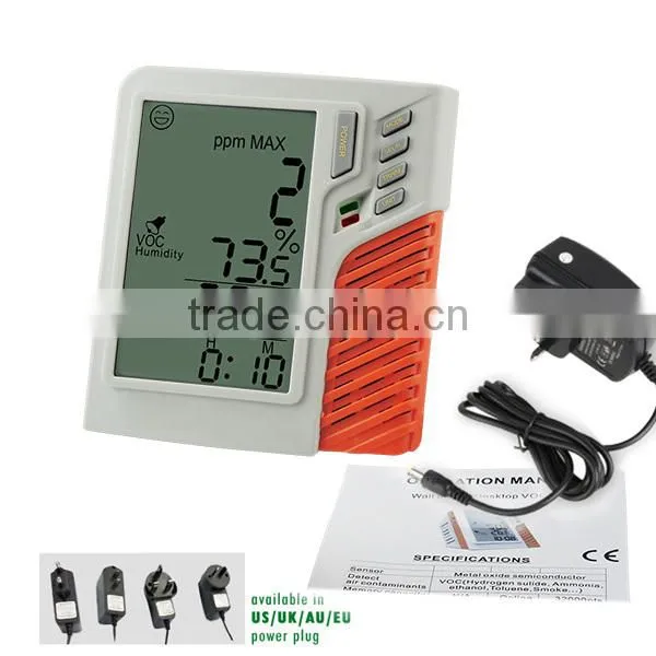 Wallmount/Desktop VOC Monitor Tester Temperature Relative Humidity RH Volatile Organic Compound Meter 0~30ppm Range Taiwan Made photo-2