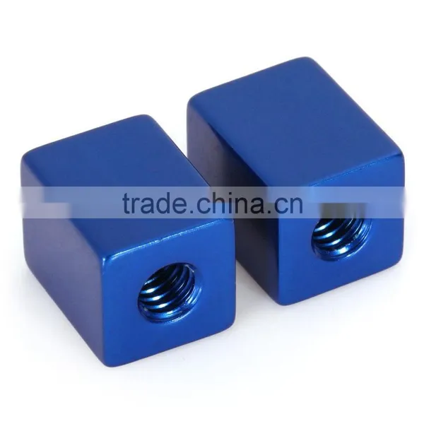 2pcs Cycling Bicycle Accessory Aluminum Alloy Material Square Shaped Bike Tyre Air Valve Cap for MTB Road Bike photo-4