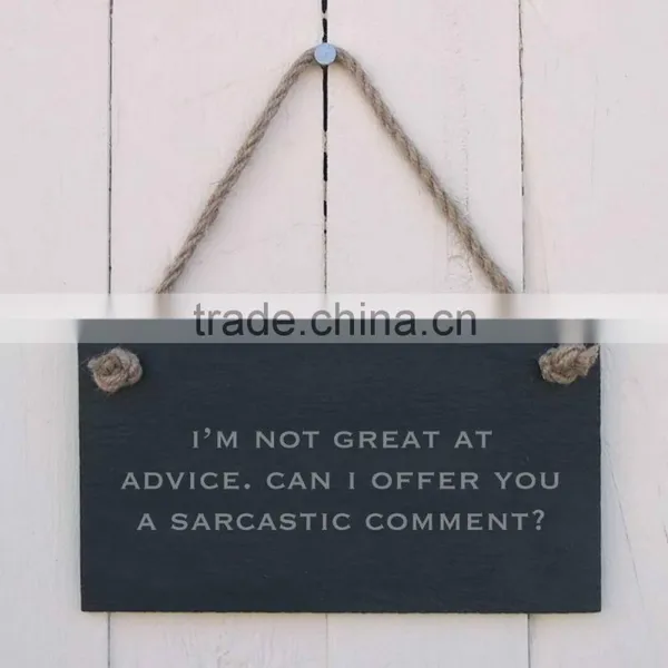 Decorative Natural Slate Hanging Sign ,welcome Plaque photo-3