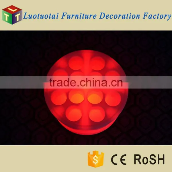 2015 New Product Design Rechargeable Color Changing Round LED Wine Tray photo-5