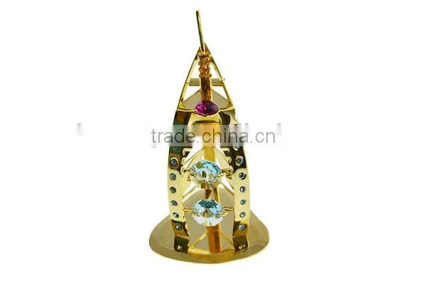 24K Gold Plated Burj Al Arab Stand for Home Decor photo-2
