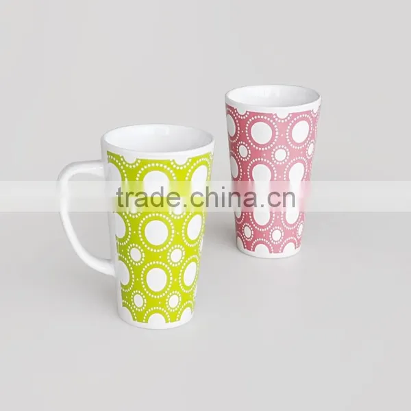 16oz Ceramic Coffee Mug, V-Shape With Decal Printing for Promotion photo-5