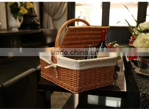 Cheap Wicker Woven Empty Picnic Baskets Wholesale photo-3