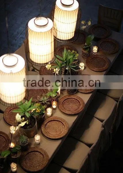 Rattan Charger Plates for Restaurant, Wedding photo-6