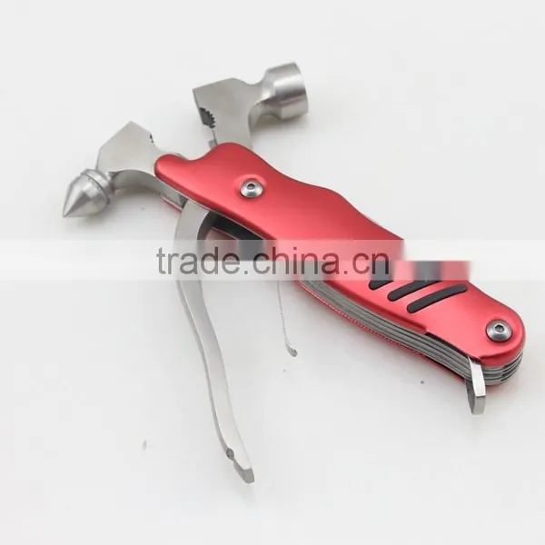 Red Multi-function Tool Hammer Drill Plier 7 in 1 Multi Hammer photo-3