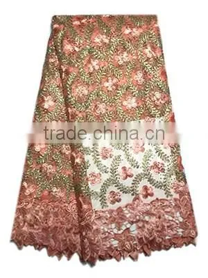 Fashiuonable African Women Wedding Dress Lace Sequined Tulle Lace With Stones FL1394 photo-6