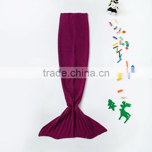 ShiJ 600g Adult High Quality Crochet Mermaid Tail Blanket photo-2