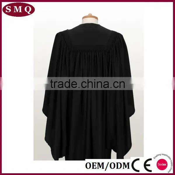 China Factory Custom Graduation Ceremony Dresses Black Master Graduation Gown photo-3