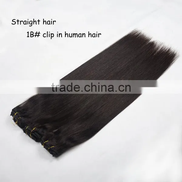 9pcs/set 8A Clip in Hair Extension Silky Straight Virgin Brazilian Human Hair Clip in Hair Extensions for Black Women photo-2