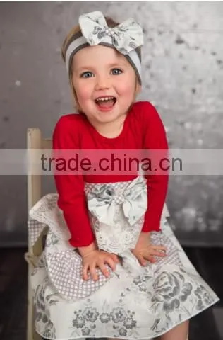Mustard Pie New Design Boutique Kids Romper Fall Winter Toddler Baby Girl Romper photo-3