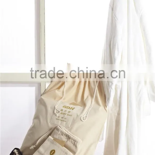 Wholesale Washable Drawsting Hotel Canvas Laundry Bag photo-2