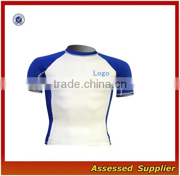 Custom Sportswear Manufacturer Compression Mens T- Shirts/Blue Rash Guards Wholesale---AMY164281 photo-5