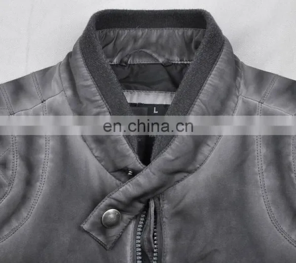 2015 Last Fashion Spring Handsome Motrocycling Man Leather Jacket photo-4