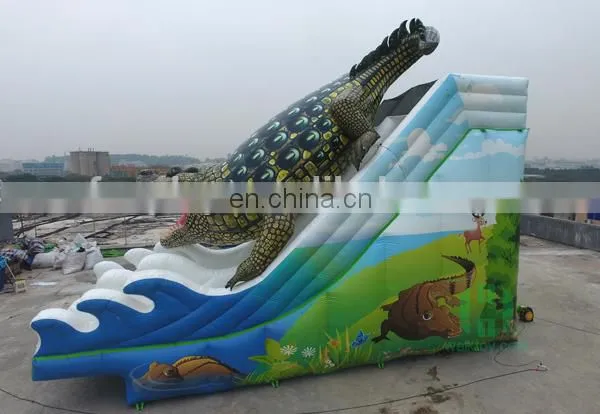 Jurassic Park Strong PVC Inflatable Dinosaur Long Water Slide Giant Inflatable Kids Slide Track photo-4