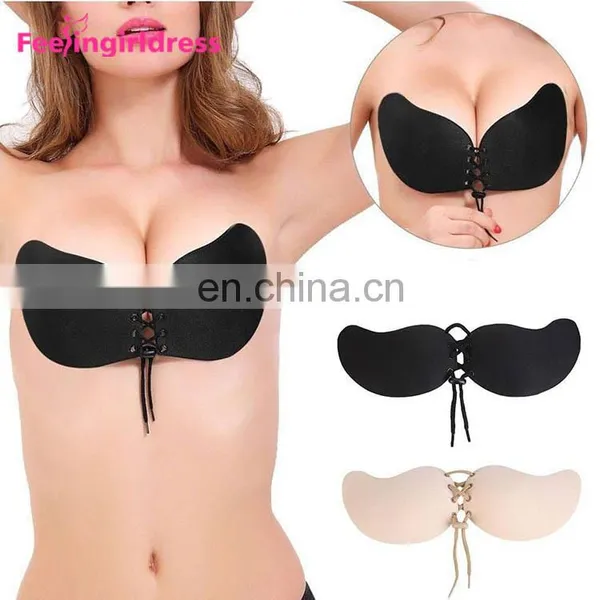 New Style Self Adhesive Black Nylon Strapless Backless Bra photo-4