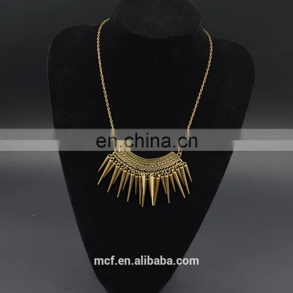 Crystal Diamond Fashion Pendant Chunky Necklace MCB-0042 photo-2