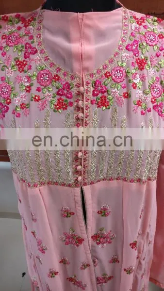 Occasion Party Wear Anarkali Suits Semi Stitched Suits Dress Material 2017 photo-4