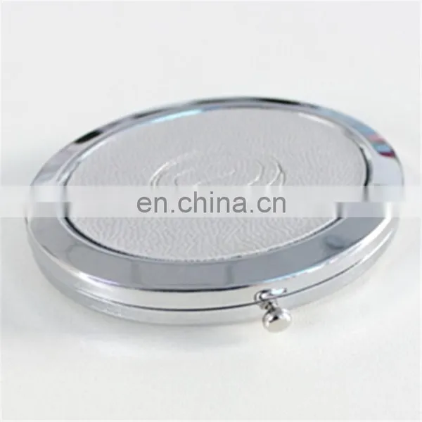 Hot Cheap Design Logo Yes Foldable Pocket Makeup Compact Mirrors With Leather Surface Wholesale photo-2