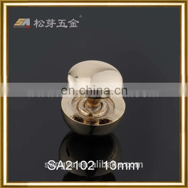 Custom Plated Screrw Rivets And Studs, Decorative Zinc Alloy Mushroom Head Shape Rivets For Bags photo-2