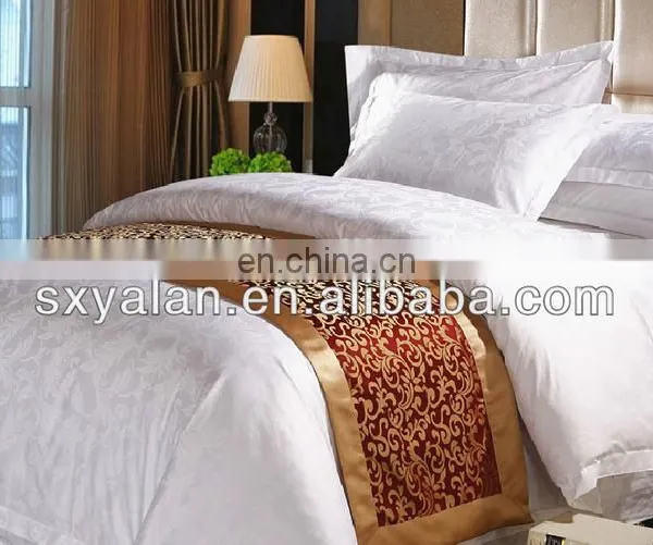 Hotel Bedding Sett/bedding Sheet/ White Cotton Jacqaurd Bedding Set photo-4