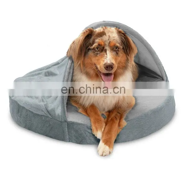 Pet Dog Bed Orthopedic Round Dog Sleeping Bag Blanket Pet Bed With Removable Cover photo-2