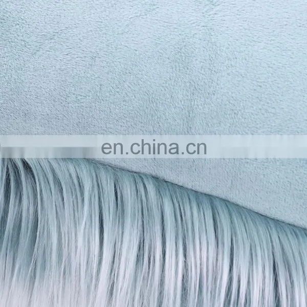 Repreve 100% Polyester Latest Design Luxurious Fashion Blue Mongolian Long Hair Long Fur Cushion for Home Decor photo-6