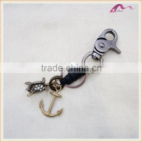 Fashion Personalized Rudder Keychains With Turtle Pendant For Men photo-2
