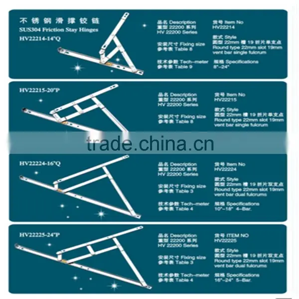 window restrictor window friction stay hinges