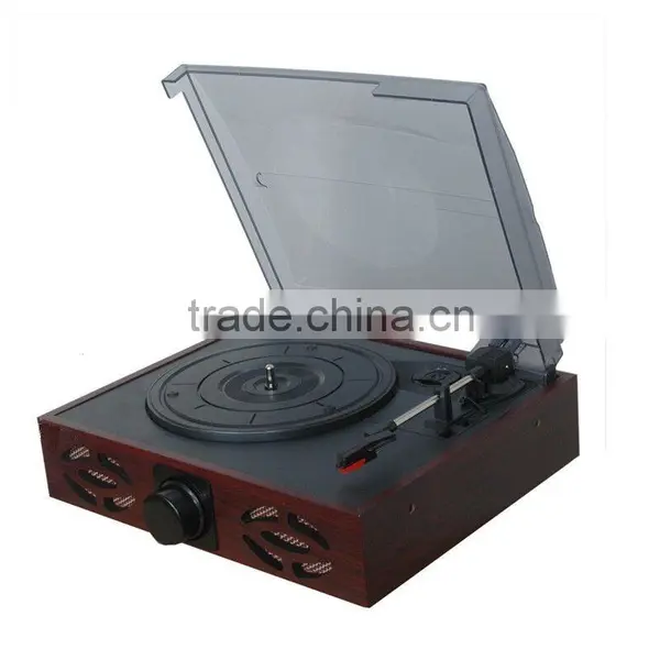 Old Fashioned and Professional Vinyl Reocrd Player With Three Speed and Stereo System photo-3