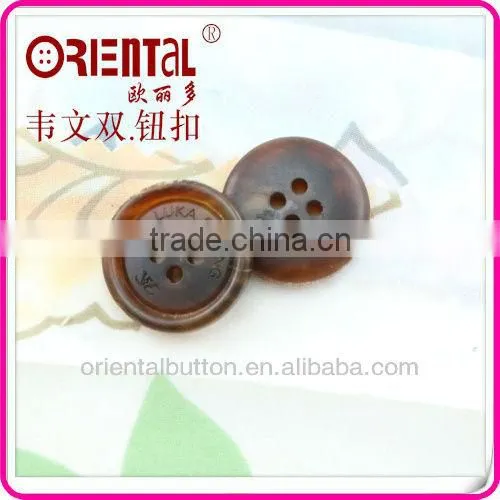 High Quality 4 Holes Natural Real Horn Button photo-6