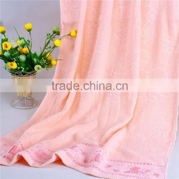 Comfortable Luxury Customized Reactive Printing Bowknot 100% Cotton Bath Towel photo-5