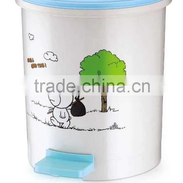 10L Novelty Foot Pedal Plastic Trash Can Garbage Bin Waste Bin photo-2