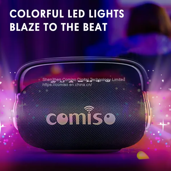 Bluetooth Speaker Portable Waterproof Wireless Boombox LED Light Deep Bass Superior Audio Stereo photo-3