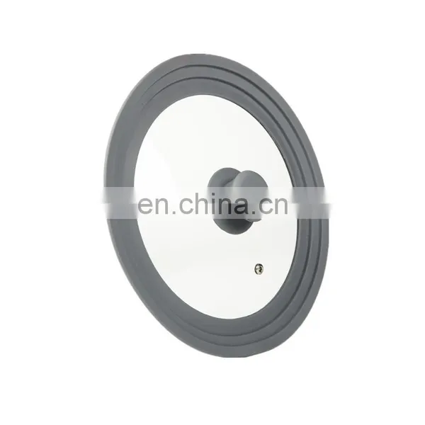 10 11 12 Inch Firm Silicone Edge Tempered Glass Universal Lids for Pots Pans and Skillets photo-2