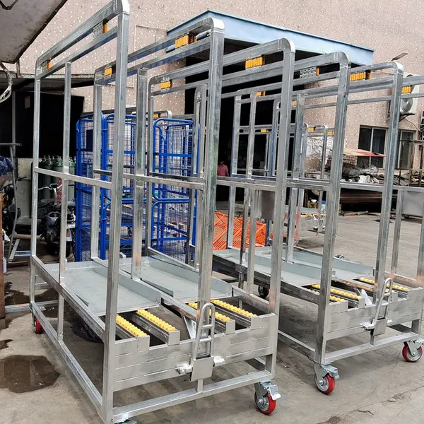 Warehouse Storage Cart With 360° Swivel Casters and Reinforced Steel Frame photo-5