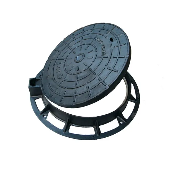 EN124 D400 E600 Heavy Duty Black Manhole Cover Ductile Cast Iron Customized Size Model 13 Parking Safety Road Facilities photo-2