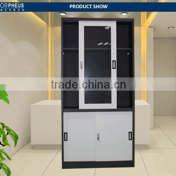 New Dersigned Elegant Office Equipment Free Standing Wardrobes Sliding Doors Frosted Glass Sliding Door Wardrobe photo-2