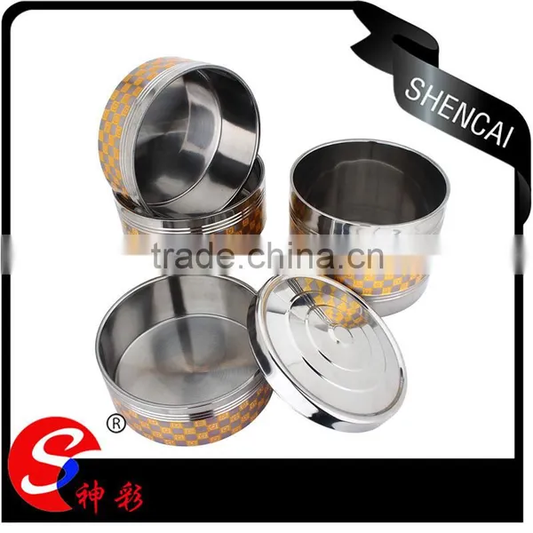 Guangdong Stainless Steel Tiffin Lunch Box/ 4 Layers Thermal Metal Food Carrier/ Hand Pot photo-3