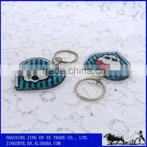 Customized Floating Heart Plastic Key Chain photo-2