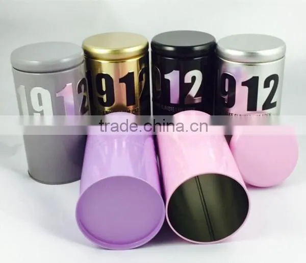 Round Coffee Tin Can With Paint Design photo-2