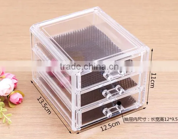 C50 ANPHY Cube Makeup Organizer Box 3 Drawers Jewelry Accessory Display Box photo-2